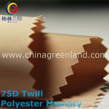 Tecido de sarja de 100% poliéster 75D memória para vestuário têxtil (GLLML207)